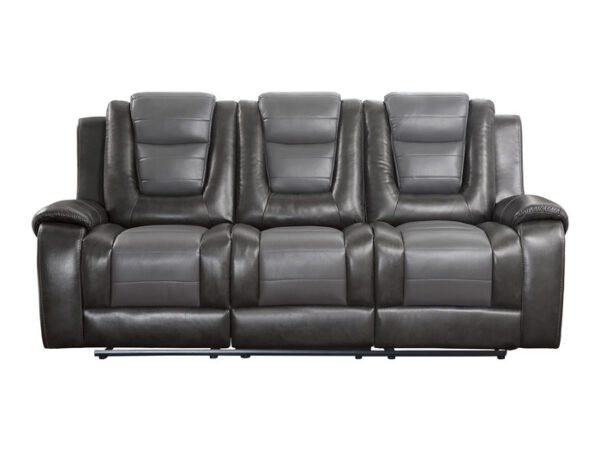 9470GY-3 Double Reclining Sofa with C...