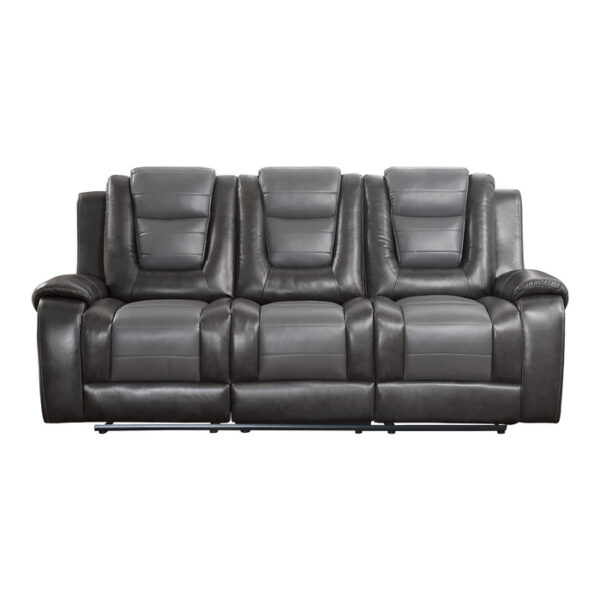 9470GY-3 Double Reclining Sofa with C...