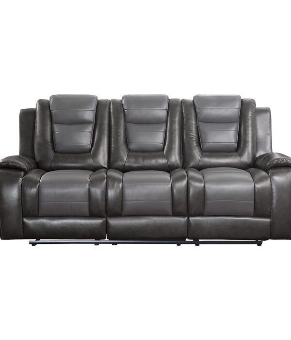 9470GY-3 Double Reclining Sofa with C...