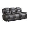9470GY-3 Double Reclining Sofa with C...