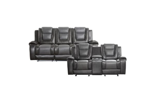 9470GY Seating-Briscoe Collection 2pc Set: Sofa, Love