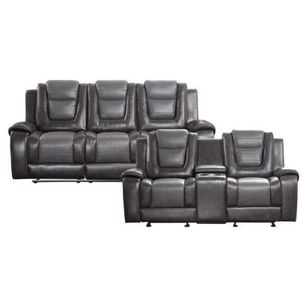 9470GY*2 2pc Set: Sofa, Love
