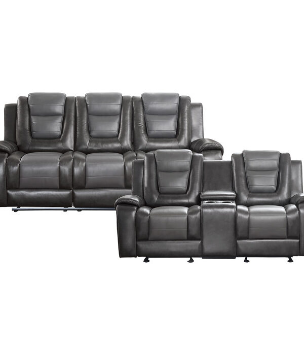 9470GY*2 2pc Set: Sofa, Love