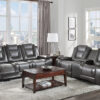 9470GY Seating-Briscoe Collection 2pc Set: Sofa, Love