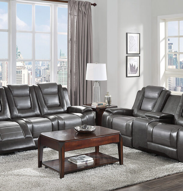 9470GY Seating-Briscoe Collection 2pc Set: Sofa, Love