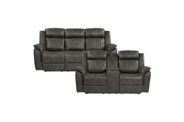9479BRG Seating-Centeroak Collection 2pc Set: Sofa, Love