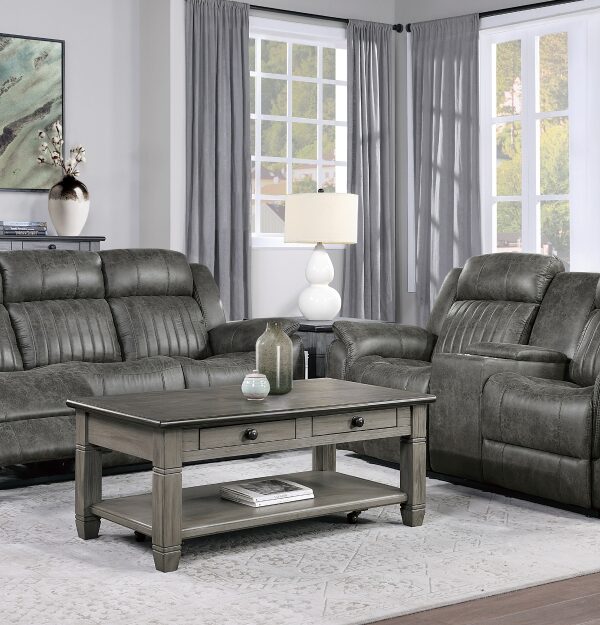 9479BRG Seating-Centeroak Collection 2pc Set: Sofa, Love