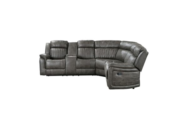 9479BRG-SC Seating-Centeroak Collection 3-Piece Reclining Sectional ...