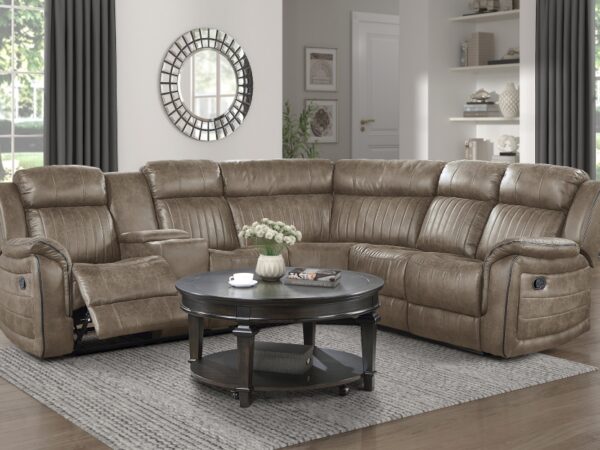 9479SDB-SC Seating-Centeroak Collection 3-Piece Reclining Sectional ...