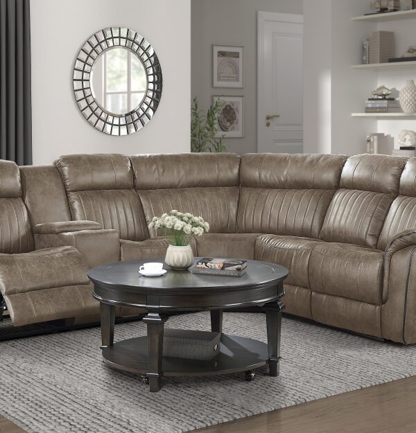 9479SDB-SC Seating-Centeroak Collection 3-Piece Reclining Sectional ...