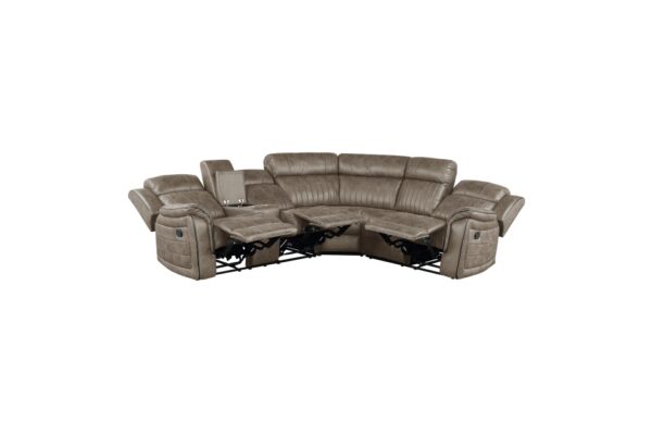 9479SDB-SC Seating-Centeroak Collection 3-Piece Reclining Sectional ...