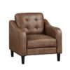 9489BRW Seating-Mallory Collection 2pc Set: Sofa, Love