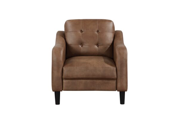 9489BRW Seating-Mallory Collection 2pc Set: Sofa, Love