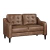 9489BRW Seating-Mallory Collection 2pc Set: Sofa, Love