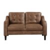 9489BRW Seating-Mallory Collection 2pc Set: Sofa, Love
