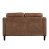 9489BRW Seating-Mallory Collection 2pc Set: Sofa, Love