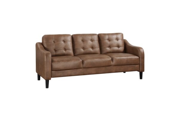 9489BRW Seating-Mallory Collection 2pc Set: Sofa, Love