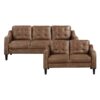 9489BRW Seating-Mallory Collection 2pc Set: Sofa, Love