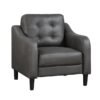 9489GRY Seating-Mallory Collection 2pc Set: Sofa, Love