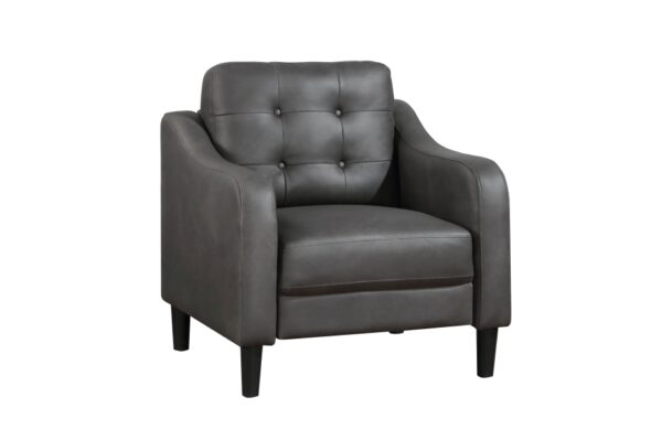 9489GRY Seating-Mallory Collection 2pc Set: Sofa, Love