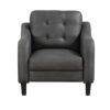 9489GRY Seating-Mallory Collection 2pc Set: Sofa, Love