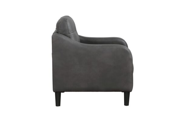 9489GRY Seating-Mallory Collection 2pc Set: Sofa, Love