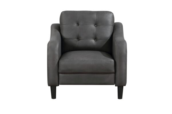9489GRY Seating-Mallory Collection 2pc Set: Sofa, Love