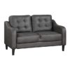 9489GRY Seating-Mallory Collection 2pc Set: Sofa, Love