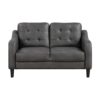 9489GRY Seating-Mallory Collection 2pc Set: Sofa, Love