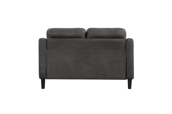 9489GRY Seating-Mallory Collection 2pc Set: Sofa, Love