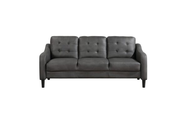 9489GRY Seating-Mallory Collection 2pc Set: Sofa, Love