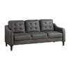 9489GRY Seating-Mallory Collection 2pc Set: Sofa, Love