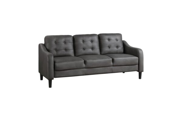 9489GRY Seating-Mallory Collection 2pc Set: Sofa, Love