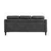 9489GRY Seating-Mallory Collection 2pc Set: Sofa, Love