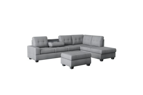 9507DGY Seating-Maston Collection 2-Piece Reversible Sectional...