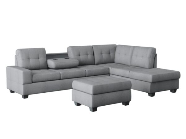 9507DGY*3OT 3-Piece Reversible Sectional...