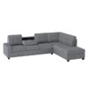 9507DGY Seating-Maston Collection 2-Piece Reversible Sectional...
