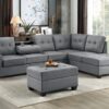 9507DGY Seating-Maston Collection 2-Piece Reversible Sectional...