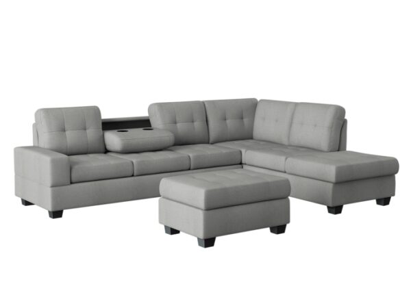 9507GRY*3OT 3-Piece Reversible Sectional...