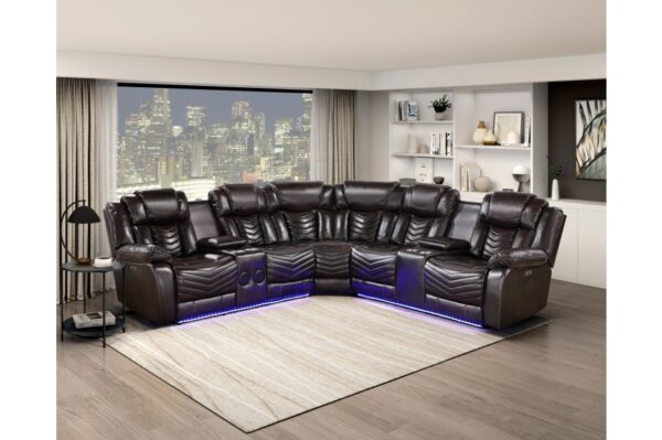 9508DB Seating-Ramone Collection 3-Piece Power Reclining Sect...