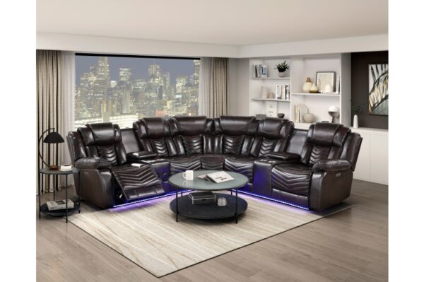 9508DB Seating-Ramone Collection 3-Piece Power Reclining Sect...