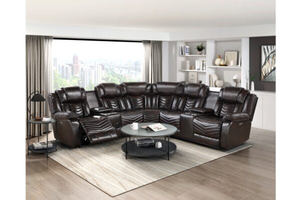 9508DB Seating-Ramone Collection 3-Piece Power Reclining Sect...