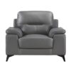 9514DGY Seating-Mischa Collection 2pc Set: Sofa, Love