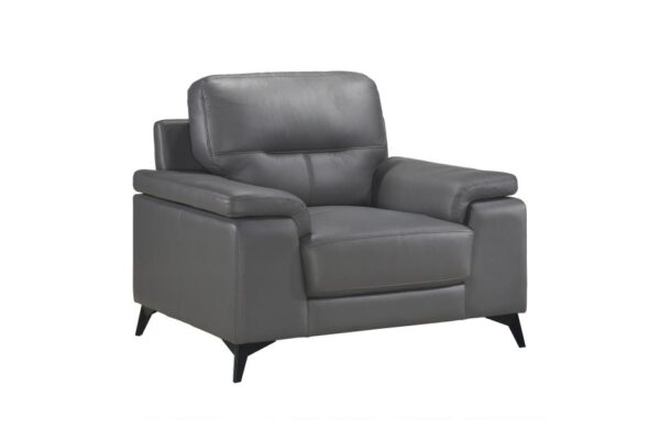 9514DGY Seating-Mischa Collection 2pc Set: Sofa, Love