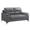 9514DGY Seating-Mischa Collection 2pc Set: Sofa, Love