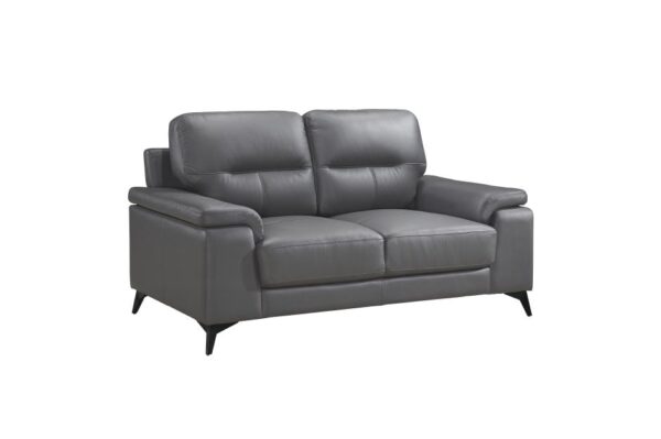 9514DGY Seating-Mischa Collection 2pc Set: Sofa, Love