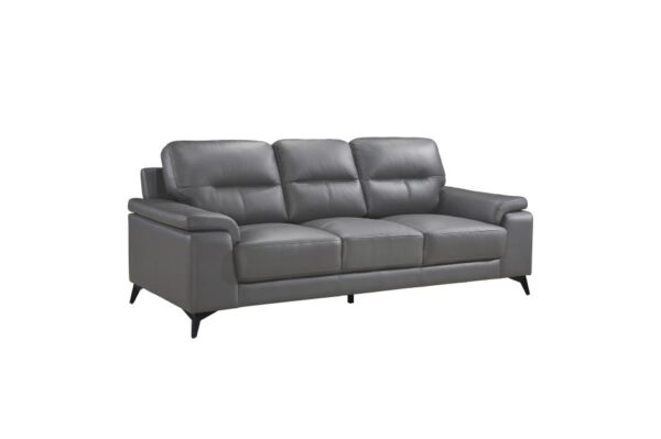 9514DGY Seating-Mischa Collection 2pc Set: Sofa, Love