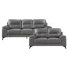 9514DGY Seating-Mischa Collection 2pc Set: Sofa, Love
