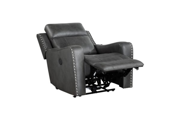 9515DGY-PW Seating-Kellen Collection 2pc Set: Sofa, Love (Power)