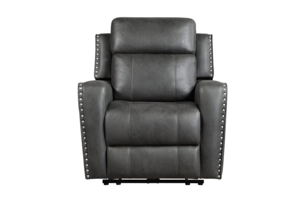 9515DGY-PW Seating-Kellen Collection 2pc Set: Sofa, Love (Power)